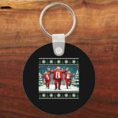 Kerst Donald Trump President 2024 Dancing Funn Sleutelhanger (Voorkant)