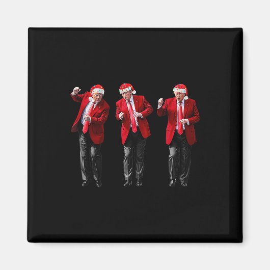 Kerst Donald Trump President 2024 Dansen Magneet (Voorkant)