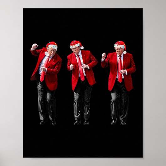 Kerst Donald Trump President 2024 Dansen Poster (Voorkant)