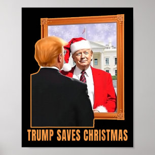 Kerst Donald Trump President 2024 Trump redt Poster
