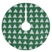 Kerst-donkergroene witte sneeuwsterren kerstboom rok (Voorkant)