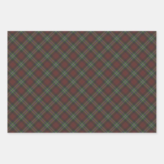 Kerst-donkerrood-blauw-witte tartan-elegant inpakpapier vel (Voorkant 3)