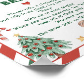 Kerst "Don't Say Baby" Baby shower Game Kaarten Poster (Hoek)