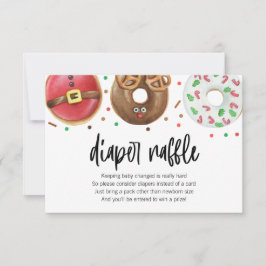 Kerst Donut Luier Raffle Kaart