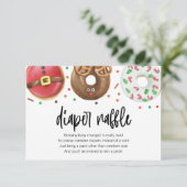 Kerst Donut Luier Raffle Kaart (Staand voorkant)
