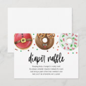 Kerst Donut Luier Raffle Kaart (Voorkant / Achterkant)