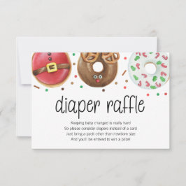 Kerst Donut Luier Tombola Kaart