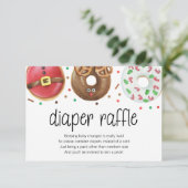 Kerst Donut Luier Tombola Kaart (Staand voorkant)