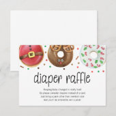 Kerst Donut Luier Tombola Kaart (Voorkant / Achterkant)