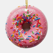 KERST DONUT ORNAMENT ROZE SPATJES (Voorkant)