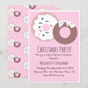 Kerst Donut Spikkels Vakantie Thema Kaart