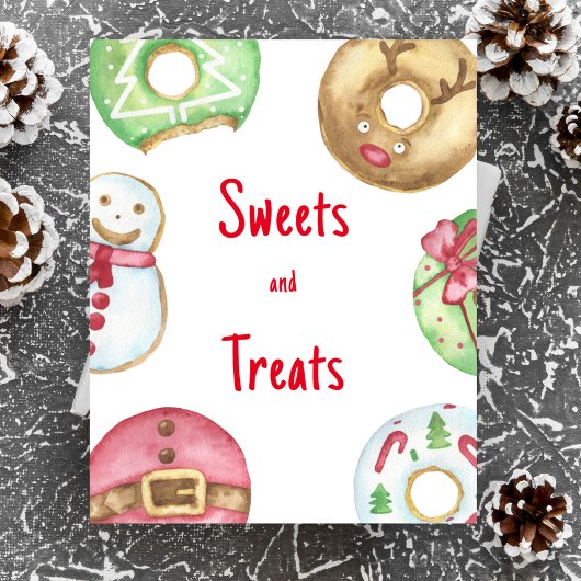 Kerst donuts baby shower Snoepjes en lekkernijen Poster