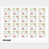 Kerst donuts koekjes - baby shower bookplate vierkante sticker (Vel)
