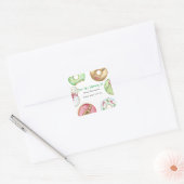 Kerst donuts koekjes - baby shower bookplate vierkante sticker (Envelop)