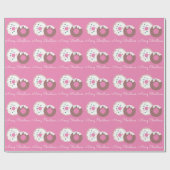 Kerst Donuts Strooibakkerij  Prettig Kerstfeest Cadeaupapier (Vlak)
