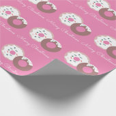 Kerst Donuts Strooibakkerij  Prettig Kerstfeest Cadeaupapier (Hoek)