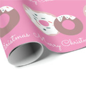 Kerst Donuts Strooibakkerij  Prettig Kerstfeest Cadeaupapier (Rol Hoek)