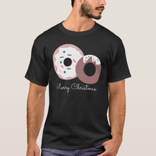 Kerst Donuts Strooibakkerij  Prettig Kerstfeest T-shirt (Voorkant)