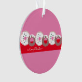 Kerst Donuts Strooigoed Bakkerij Ornament (voorkant)