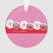 Kerst Donuts Strooigoed Bakkerij Ornament (voorkant)