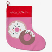 Kerst Donuts Strooigoed Bakkerij  Prettig Kerstfee Grote Kerstsok (Voorkant)