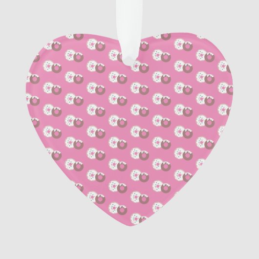 Kerst Donuts Strooisel Bakkerij Roze Ornament (voorkant)