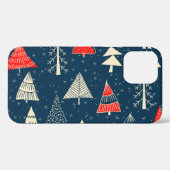 Kerst doodle bomen, naadloos winterpatroon. Case-Mate iPhone case (Achterkant (horizontaal))