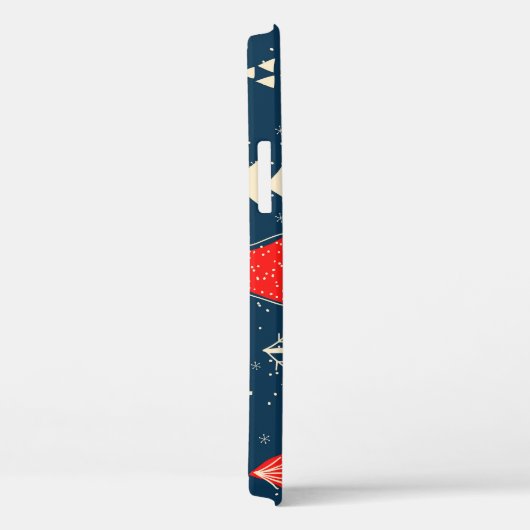Kerst doodle bomen, naadloos winterpatroon. Case-Mate iPhone case (Achterkant / Rechts)