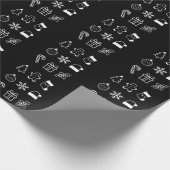 Kerst Doodle Gingerbread Tree Snoep Xmas Cadeaupapier (Hoek)