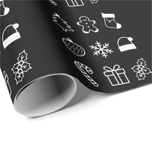 Kerst Doodle Gingerbread Tree Snoep Xmas Cadeaupapier (Rol Hoek)