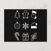 Kerst Doodle Gingerbread Tree Snoep Xmas Feestdagenkaart (Voorkant)