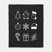 Kerst Doodle Gingerbread Tree Snoep Xmas Fleece Deken (Voorkant)