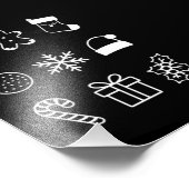 Kerst Doodle Gingerbread Tree Snoep Xmas Foto Afdruk (Hoek)