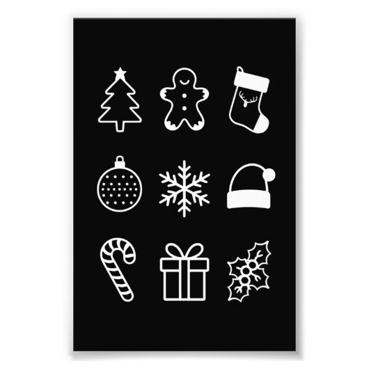Kerst Doodle Gingerbread Tree Snoep Xmas Foto Afdruk (Voorkant)
