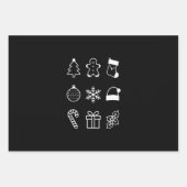 Kerst Doodle Gingerbread Tree Snoep Xmas Inpakpapier Vel (Voorkant)