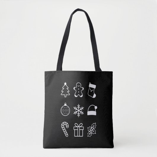 Kerst Doodle Gingerbread Tree Snoep Xmas Tote Bag (Voorkant)