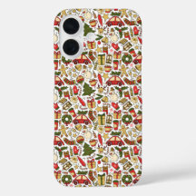 Kerst Doodle iPhone / iPad hoesje