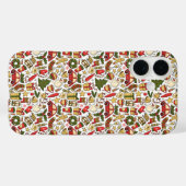 Kerst Doodle iPhone / iPad hoesje (Achterkant (horizontaal))
