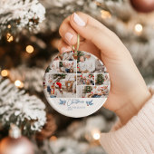 Kerst Doodle Line Art Holiday Keramisch Ornament