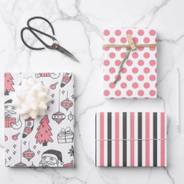 Kerst Doodles Inpakpapier Set van 3 Vel