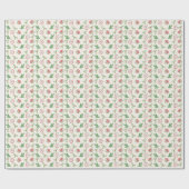 Kerst Doodles Rood en Groen Inpakpapier (Vlak)