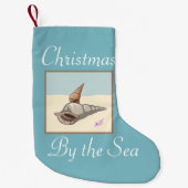 Kerst door het Zee Seashells Christmas Stocking Kleine Kerstsok (Voorkant)