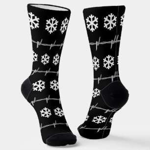 Kerst Doorn Draad Goth Punk Festief Sokken