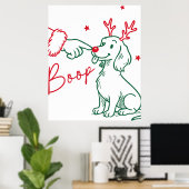 Kerst Doosneus Dachshond Hond Poster (Thuiskantoor)