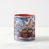 Kerst dorp illustratie mok (Midden)
