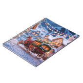 Kerst dorp illustratie notitieboek (Linkerzijde)