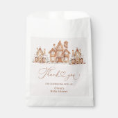 Kerst Dorp Neutraal Baby shower Bedankt Bedankzakje (Voorkant)