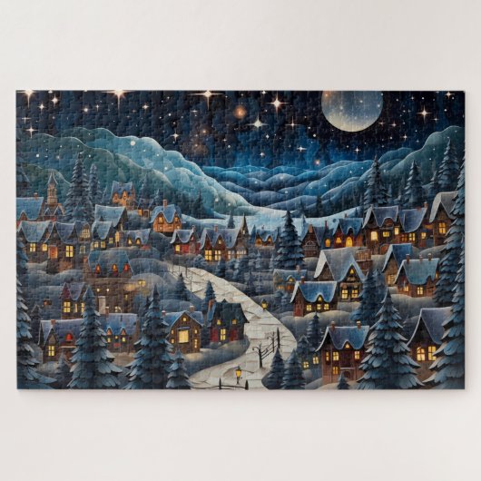 Kerst dorp puzzel (Horizontaal)