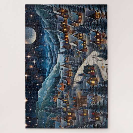 Kerst dorp puzzel (Verticaal)