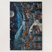 Kerst dorp puzzel legpuzzel (Verticaal)